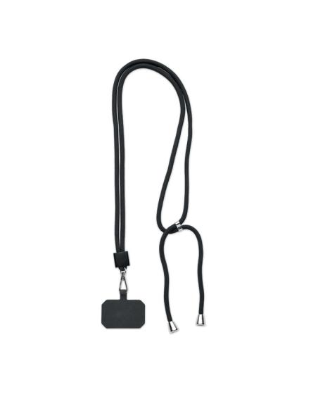 Lanyard de cordón de RPET Tübingen para móvil con placa metálica PERSONALIZABLE