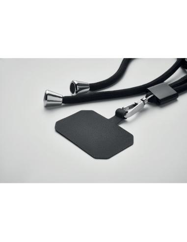 Lanyard de cordón de RPET Tübingen para móvil con placa metálica PERSONALIZABLE