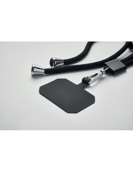 Lanyard de cordón de RPET Tübingen para móvil con placa metálica PERSONALIZABLE