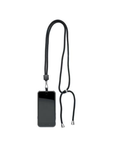 Lanyard de cordón de RPET Tübingen para móvil con placa metálica PERSONALIZABLE