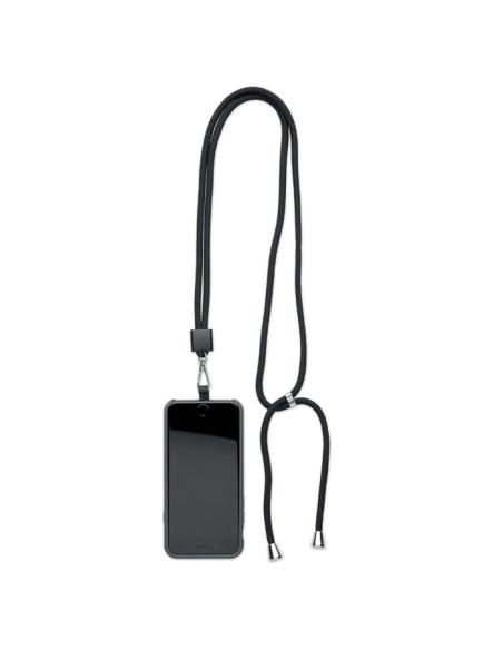 Lanyard de cordón de RPET Tübingen para móvil con placa metálica PERSONALIZABLE