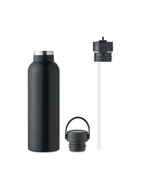 Botella agua de acero inoxidable reciclado Yamena doble capa con tapón adicional sin BPA 700ml PERSONALIZABLE