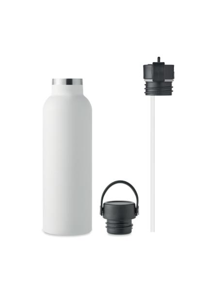 Botella agua de acero inoxidable reciclado Yamena doble capa con tapón adicional sin BPA 700ml PERSONALIZABLE