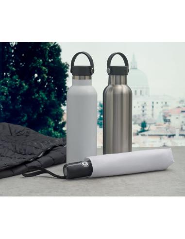 Botella agua de acero inoxidable reciclado Yamena doble capa con tapón adicional sin BPA 700ml PERSONALIZABLE