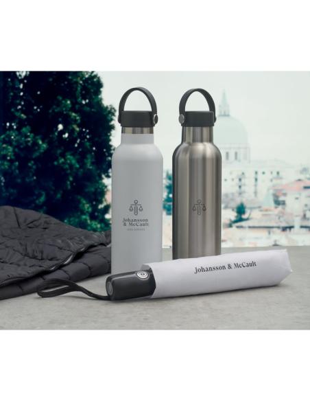 Botella agua de acero inoxidable reciclado Yamena doble capa con tapón adicional sin BPA 700ml PERSONALIZABLE