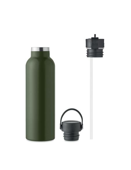 Botella agua de acero inoxidable reciclado Yamena doble capa con tapón adicional sin BPA 700ml PERSONALIZABLE