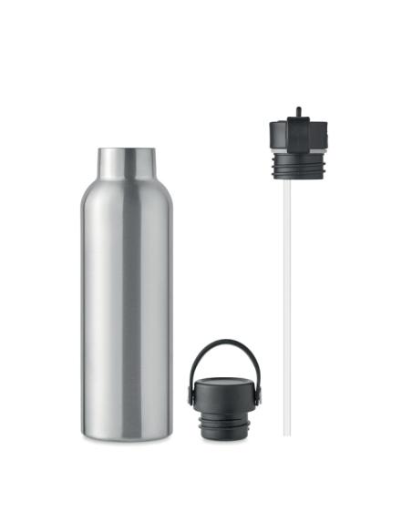 Botella agua de acero inoxidable reciclado Yamena doble capa con tapón adicional sin BPA 700ml PERSONALIZABLE