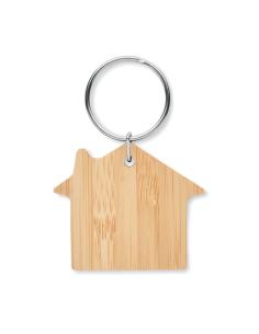 Llavero de bambú Solin con forma de casa PERSONALIZABLE 2