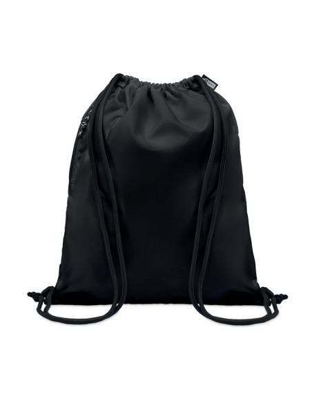 Bolsa grande de RPET Bengaluru con cuerdas gruesas y bolsillo lateral PERSONALIZABLE