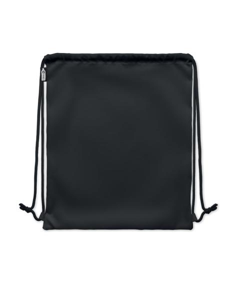 Bolsa grande de RPET Bengaluru con cuerdas gruesas y bolsillo lateral PERSONALIZABLE
