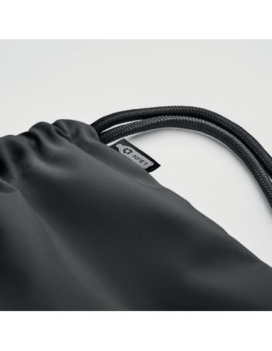 Bolsa grande de RPET Bengaluru con cuerdas gruesas y bolsillo lateral PERSONALIZABLE