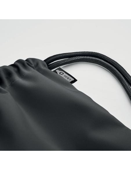 Bolsa grande de RPET Bengaluru con cuerdas gruesas y bolsillo lateral PERSONALIZABLE
