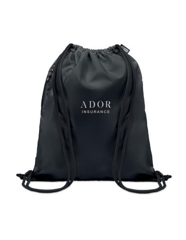 Bolsa grande de RPET Bengaluru con cuerdas gruesas y bolsillo lateral PERSONALIZABLE