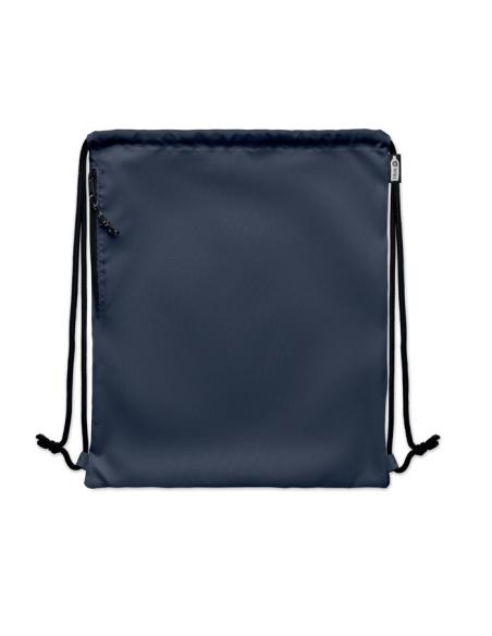 Bolsa grande de RPET Bengaluru con cuerdas gruesas y bolsillo lateral PERSONALIZABLE