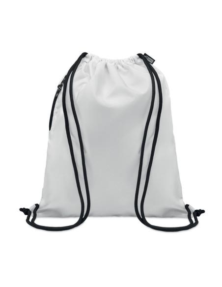 Bolsa grande de RPET Bengaluru con cuerdas gruesas y bolsillo lateral PERSONALIZABLE