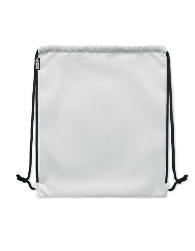 Bolsa grande de RPET Bengaluru con cuerdas gruesas y bolsillo lateral PERSONALIZABLE