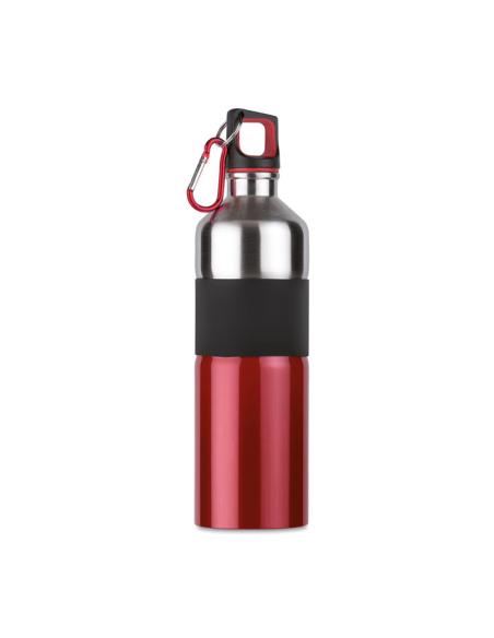 Botella agua de acero inox Kyoto bicolor con mosquetón sin BPA 750ml PERSONALIZABLE