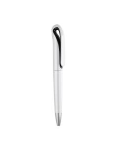Bolígrafo reutilizable giratorio de ABS Kalgoorlie color blanco clip colores PERSONALIZABLE