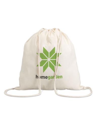 Bolsa de tela Baska algodón con cuerdas 100g/m2 natur PERSONALIZABLE