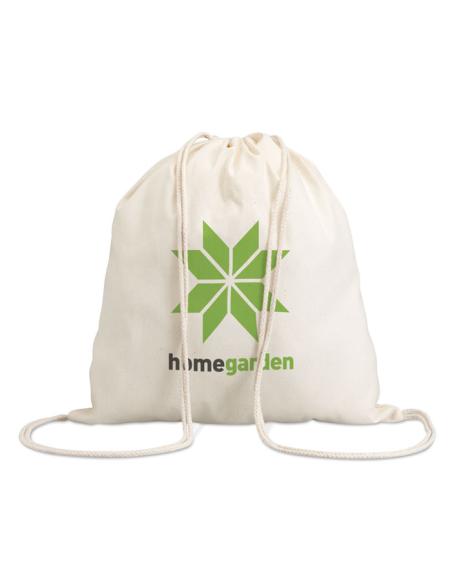 Bolsa de tela Baska algodón con cuerdas 100g/m2 natur PERSONALIZABLE