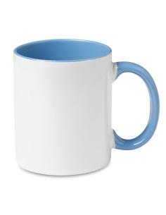Taza cerámica Jena sublimación asa color 300ml PERSONALIZABLE