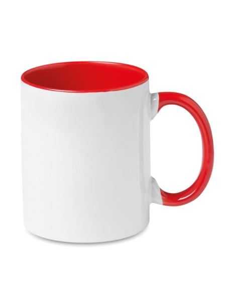 Taza cerámica Jena sublimación asa color 300ml PERSONALIZABLE