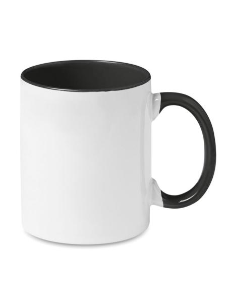 Taza cerámica Jena sublimación asa color 300ml PERSONALIZABLE