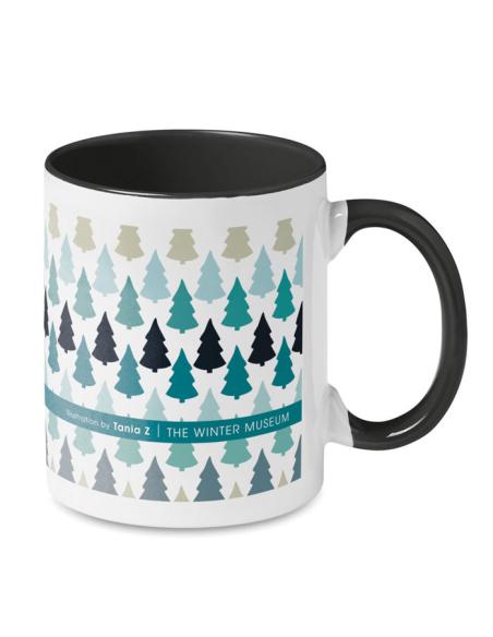 Taza cerámica Jena sublimación asa color 300ml PERSONALIZABLE