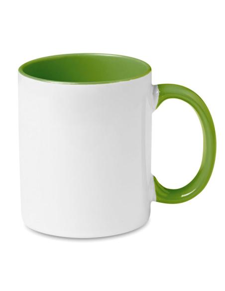 Taza cerámica Jena sublimación asa color 300ml PERSONALIZABLE