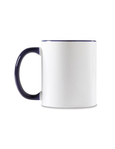 Taza cerámica Jena sublimación asa color 300ml PERSONALIZABLE