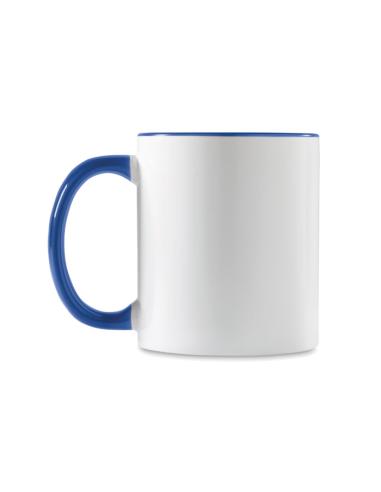 Taza cerámica Jena sublimación asa color 300ml PERSONALIZABLE
