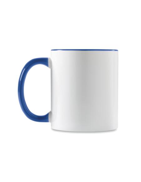 Taza cerámica Jena sublimación asa color 300ml PERSONALIZABLE