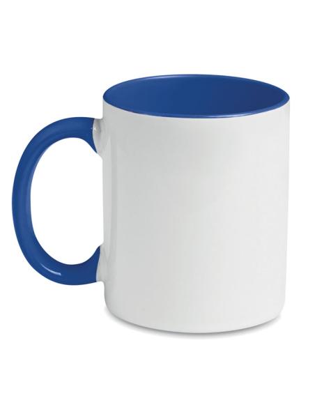 Taza cerámica Jena sublimación asa color 300ml PERSONALIZABLE