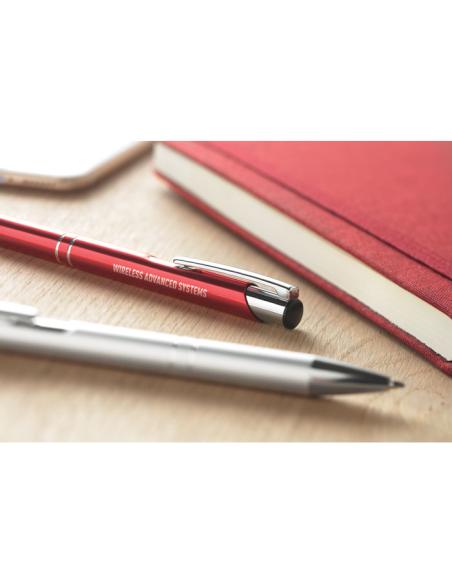 Bolígrafo reutilizable automático de aluminio Iserlohn con pulsador PERSONALIZABLE