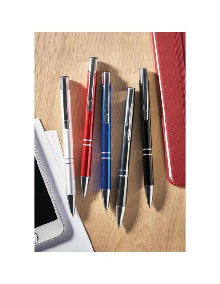Bolígrafo reutilizable automático de aluminio Iserlohn con pulsador PERSONALIZABLE