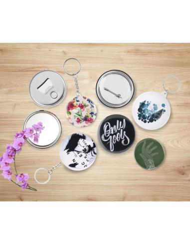Chapa metálica clásica Katherine con aguja PERSONALIZABLE