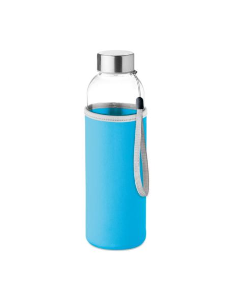 Botella agua de cristal Varanasi con funda de neopreno sin BPA 500ml PERSONALIZABLE