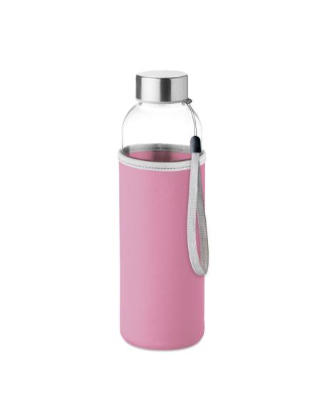 Botella agua de cristal Varanasi con funda de neopreno sin BPA 500ml PERSONALIZABLE