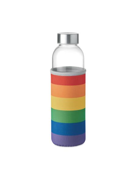 Botella agua de cristal Varanasi con funda de neopreno sin BPA 500ml PERSONALIZABLE