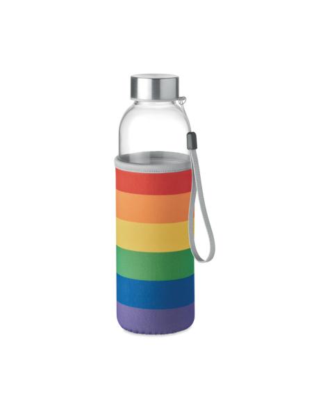 Botella agua de cristal Varanasi con funda de neopreno sin BPA 500ml PERSONALIZABLE