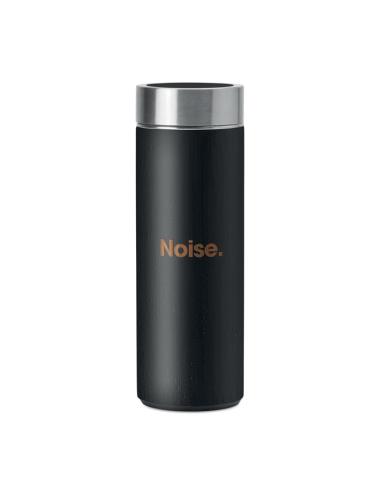 Termo acero inoxidable Howrah con infusor de té recubierto de bambú 400ml PERSONALIZABLE