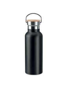 Botella agua de acero inoxidable Witten doble capa con tapa de bambú sin BPA 500ml PERSONALIZABLE