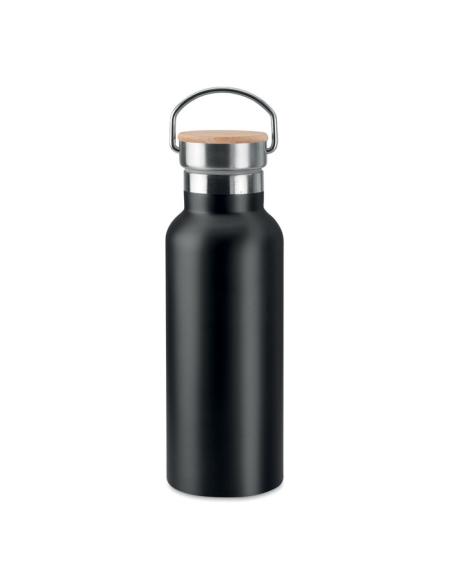 Botella agua de acero inoxidable Witten doble capa con tapa de bambú sin BPA 500ml PERSONALIZABLE