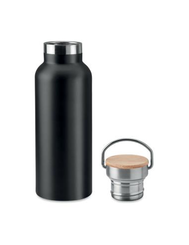 Botella agua de acero inoxidable Witten doble capa con tapa de bambú sin BPA 500ml PERSONALIZABLE