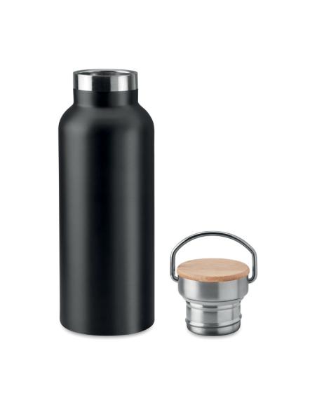 Botella agua de acero inoxidable Witten doble capa con tapa de bambú sin BPA 500ml PERSONALIZABLE
