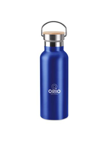 Botella agua de acero inoxidable Witten doble capa con tapa de bambú sin BPA 500ml PERSONALIZABLE