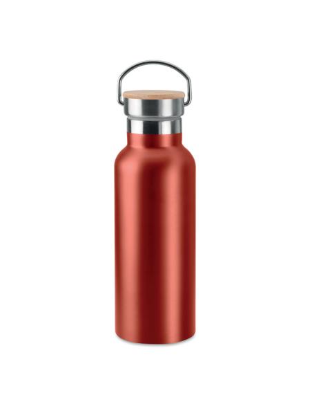 Botella agua de acero inoxidable Witten doble capa con tapa de bambú sin BPA 500ml PERSONALIZABLE