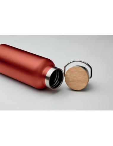 Botella agua de acero inoxidable Witten doble capa con tapa de bambú sin BPA 500ml PERSONALIZABLE