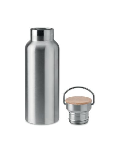 Botella agua de acero inoxidable Witten doble capa con tapa de bambú sin BPA 500ml PERSONALIZABLE