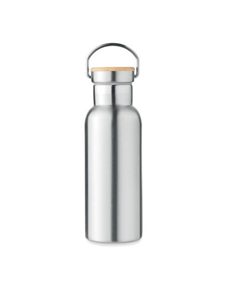 Botella agua de acero inoxidable Witten doble capa con tapa de bambú sin BPA 500ml PERSONALIZABLE